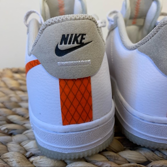 Nike Air Force 1 07 LV8 ‘Orange Swoosh’ Toddler Sneakers, Size 1.5Y - Picture 6 of 10